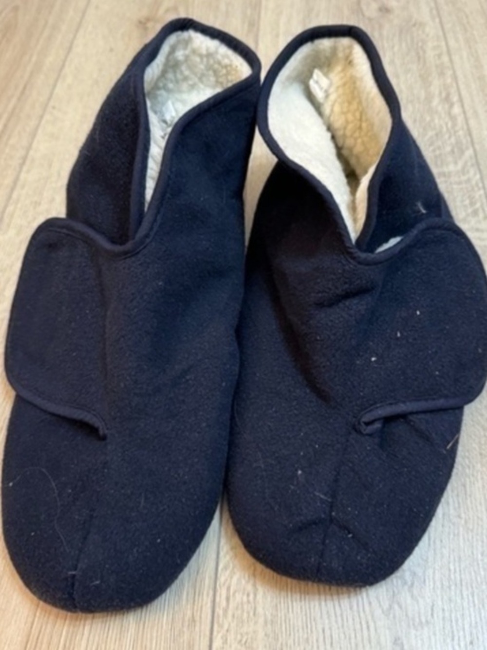 Silverts blue slippers